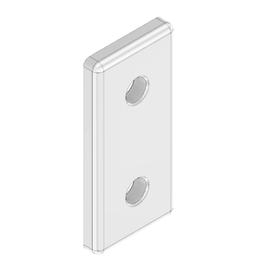 41-110-1 MODULAR SOLUTIONS ALUMINUM CONNECTING PLATE 45MM X 90MM FLAT W/HARDWARE